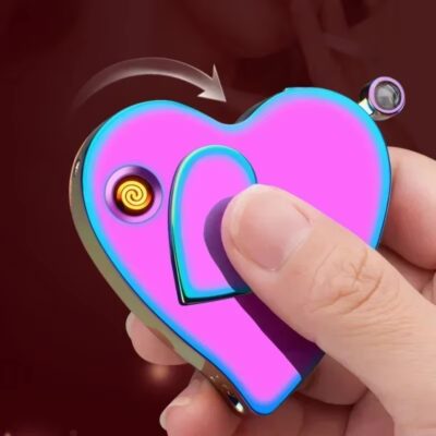 Запалка за сърце за Деня на влюбените 2 пламъка Запалка за сърце за Деня на влюбените 2 пламъка